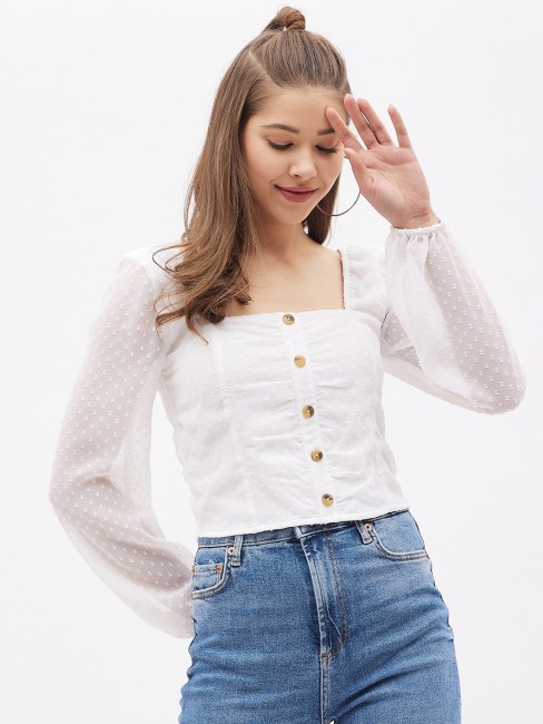 White Crop Tops - Buy White Crop Tops online at Best Prices in
