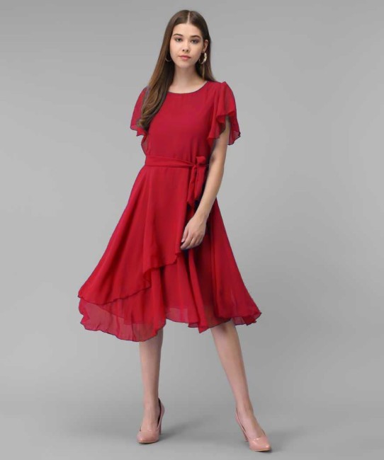 Red One Piece Dress Buy Red One Piece Party Wear Dresses Online For Women at Best Prices in India Flipkart