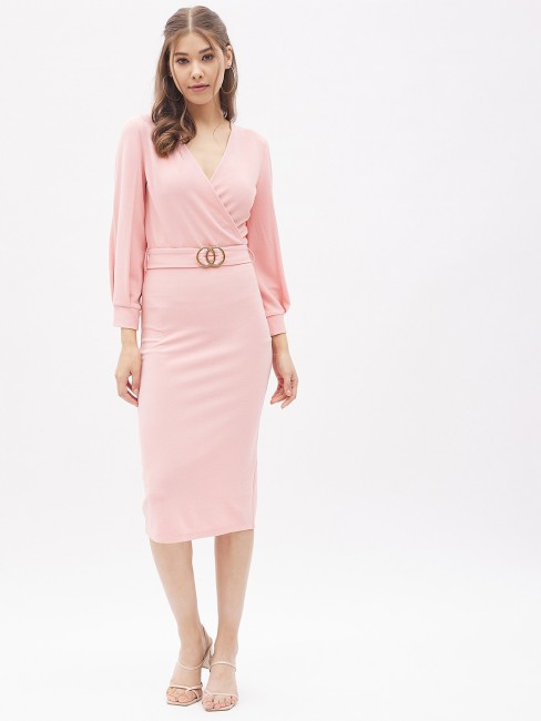 Casual pink Harpa Women Maxi A-Line Dress at Rs 691/set in Ajmer