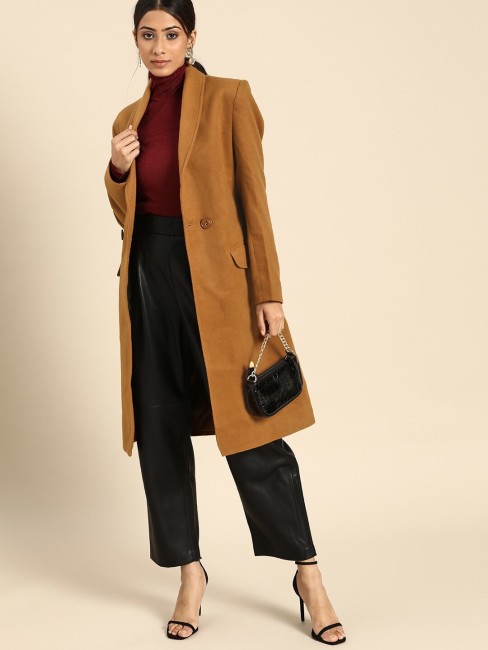 Wool Crepe Cape-Sleeve Coat - Women - Ready-to-Wear