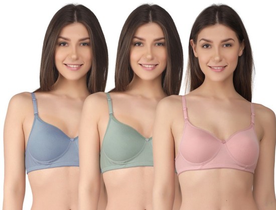 Plain Cotton Blend Women's Full Coverage Non Padded Bra at Rs 70/piece in  New Delhi
