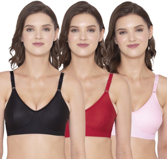 Buy Souminie Double Layered Non-Wired Full Coverage Sag Lift Bra - Skin at  Rs.285 online