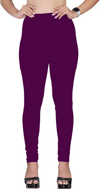 Purple Womens Leggings And Churidars - Buy Purple Womens Leggings