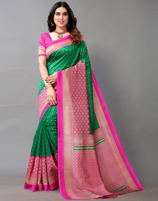 Buy GS creation Embroidered Arani Pattu Silk Blend Red Sarees Online @ Best  Price In India | Flipkart.com