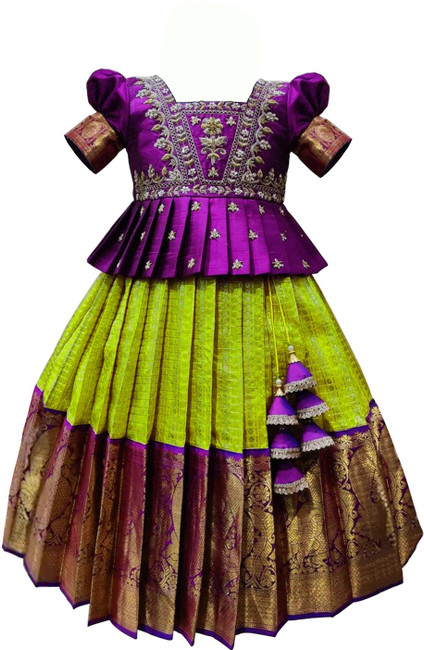 Baby pattu lehenga designs outlet