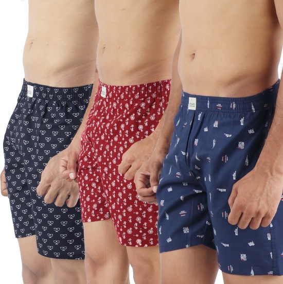Bolter Men's 5-Pack Cotton Stretch Boxers Shorts (Small, Black) at
