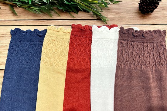Alexvyan Knitted Woolen Warm Fingerless Gloves Winter Accessories Hand Warmer For Girls Wool Arm Warmer