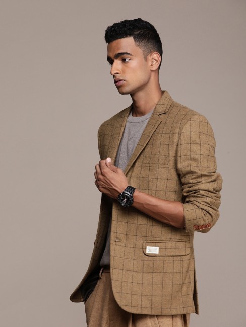 Tan Brown Blazers - Buy Tan Brown Blazers online in India