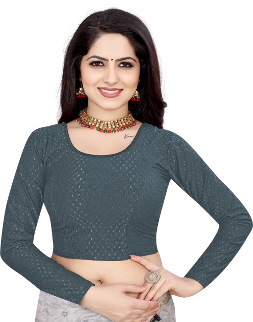 SCUBE DESIGNS Cotton Lycra Stretchable Off Sholder Short Sleeves Saree  Blouse Readymade Crop Top Choli for Girls & Womens : : Fashion