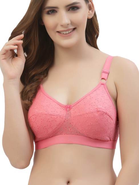 Buy Floret Double Layered Non Wired Full Coverage Super Support Bra - Pink  Merlot at Rs.898 online
