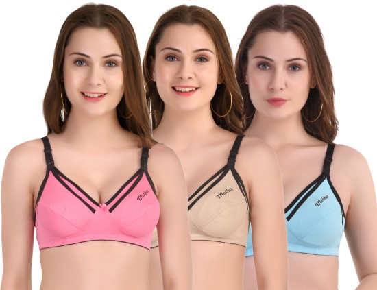 Buy Alishan Orange Cotton Blend Non Padded Bra - 38D (AS0894) Online at  Best Prices in India - JioMart.