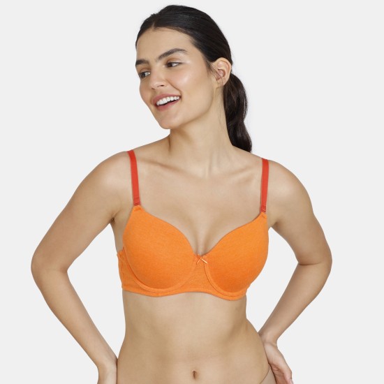 Buy Glus Neon Seamless Non Wire Push Up Bra Size - B Cup Color - Orange .  Online at Low Prices in India 