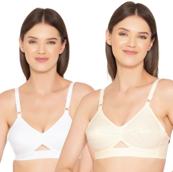 Buy GROVERSONS Paris Beauty Women's Cotton Full Coverage Non Padded Non  Wired Bra COMB02 - Bra for Women 19285890