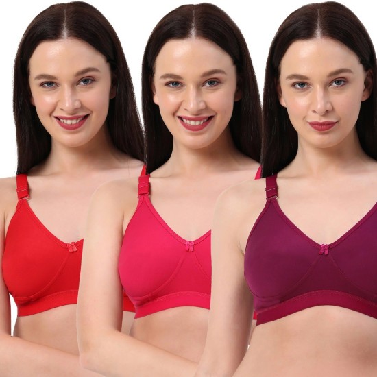 Buy Planet Inner Women Purple Non Padded Cotton T-Shirt Bra (34B size)  Online at Best Prices in India - JioMart.
