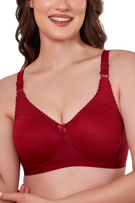Buy Trylo Alpa Stp Women Non Wired Soft Full Cup Bra - Red at Rs.470 online