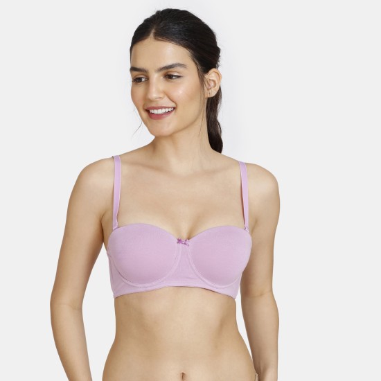 Buy Zivame All That Lace Push Up Wired Low Coverage Strapless Bra-Beige at  Rs.1195 online