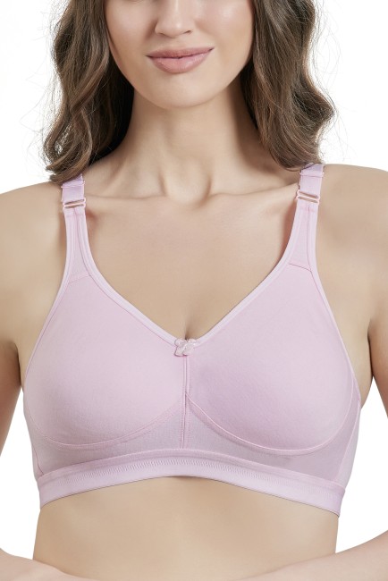 Maroon Rani Women Cotton Brushed Lycra Full Coverage No Bounce, Non-wired,  Non-padded Front Closure Magic Bra With Back Support - 40d, Pure Cotton Bra,  कपास ब्रा - Pankaj Pan and Recharge Shop