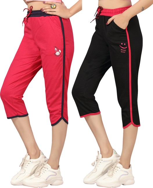 Saundarya Women's Stretch Fit Calf Length Capri Leggings (Black_Small) :  : Fashion
