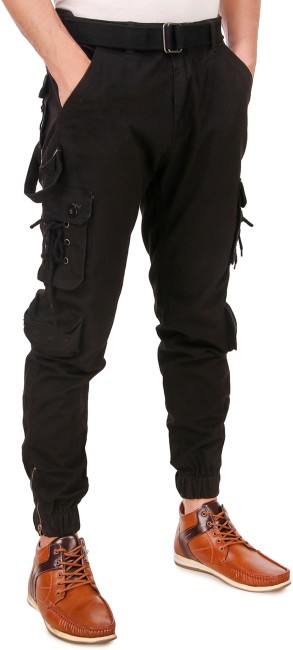 Surplus Airborne Slim Fit Cargo Trousers Black  Military Kit