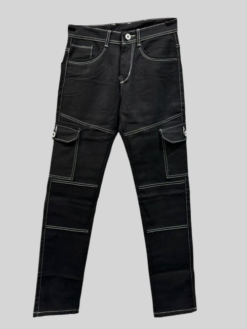 XFLWAM Cargo Pants for Men Causal Slim Work Sports Streetwear Baggy Pants  Zipper Pockets Straight Leg Trousers Black XL