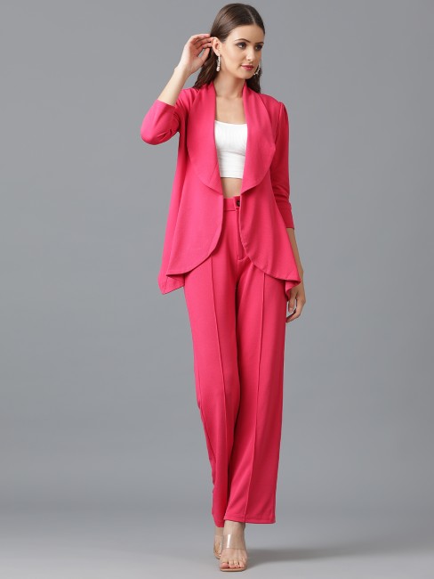 Light Pink Pant Suit for Women, Pink Pant Suit Set for Women, Blazer Suit  Set Womens, High Waist Straight Pants, Blazer and Trousers Women -   Denmark