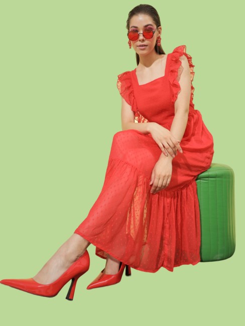 Red One Piece Dress - Buy Red One Piece Party Wear Dresses Online For Women  at Best Prices in India