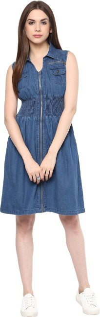 One piece dress outlet in jeans material