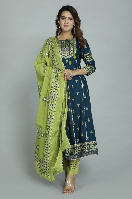 Green Womens Ethnic Sets - Buy Green Womens Ethnic Sets Online at Best  Prices In India