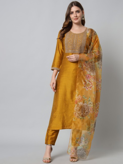 Yellow Womens Ethnic Sets - Buy Yellow Womens Ethnic Sets Online at Best  Prices In India
