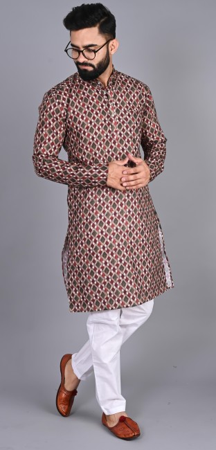 Printed discount kurta kapda