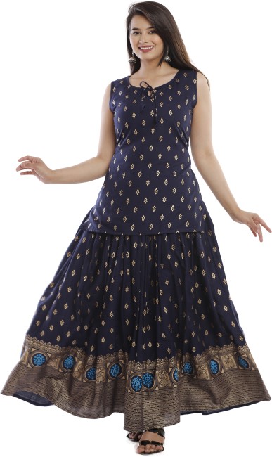 Kurti with outlet skirt flipkart