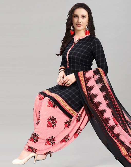 Bandhani dress sale material in flipkart