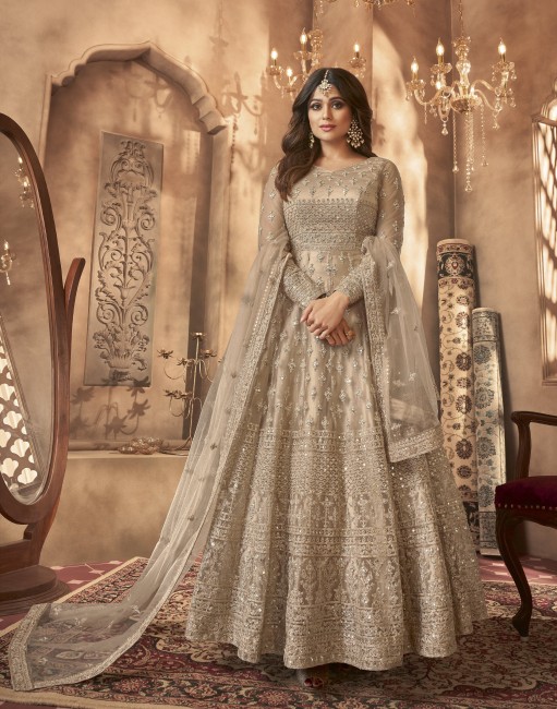 Anarkali dress store material online shopping