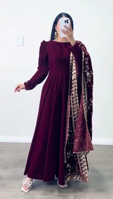 Velvet Gown - Buy Velvet Gown online at Best Prices in India