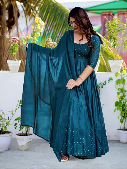 Designer gown with hot sale long shrug