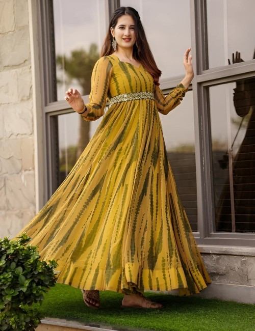 Flipkart long clearance gown with price