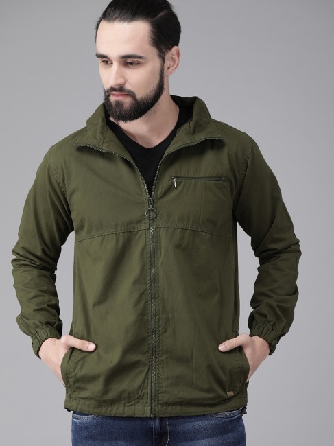 Parka Mens Winter Slim Fit Military Green Hooded Jacket Coat