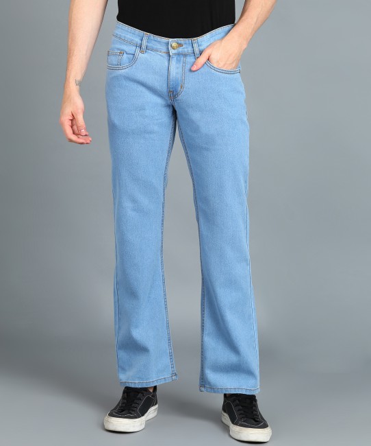 Men's bell clearance bottom jeans