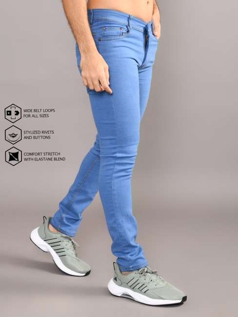 Stone Blue Korean Stretchable Wide Leg Jeans – Offduty India