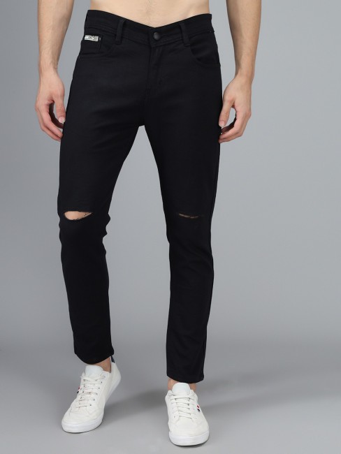 Plain Casual Wear Men Black Ripped Jeans at Rs 1090/piece in New Delhi