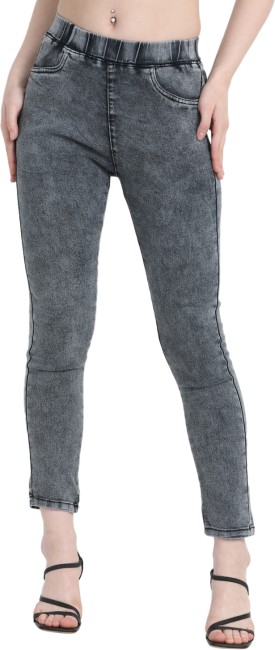 AOSUAI S-XXL Women Lined Winter Jegging Jeans Slim Fashion