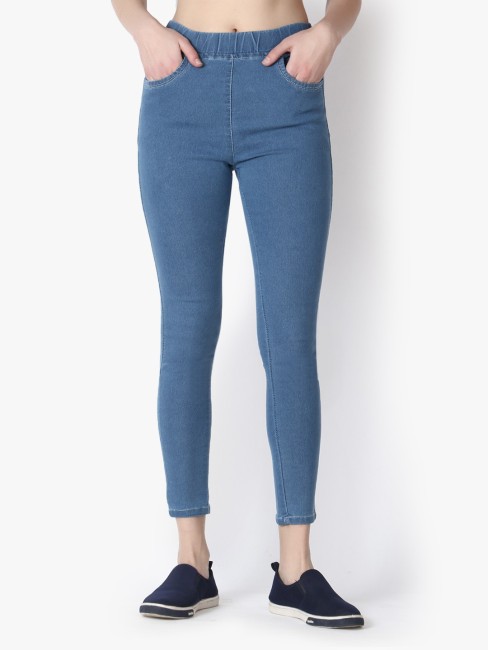 Buy Sipaya Women Jeans Leggings Mid Waist Tummy Control Denim Jeggings  Pencil Pants 2XL Online at desertcartSeychelles