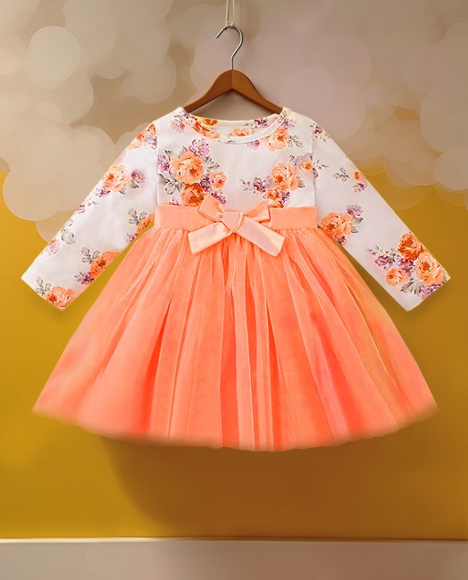 Orange frock for outlet baby girl