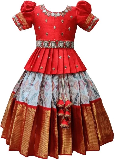 Baby pattu hot sale lehenga designs