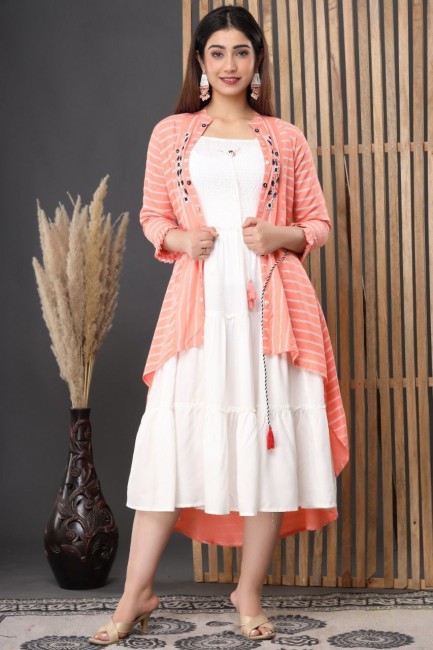 Odhani Women's Rayon Jacket Kurta and Doti Set - Fashion Marketplace India  | Fashion Re-seller Hub