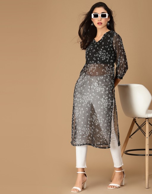 Chiffon discount kurtis online