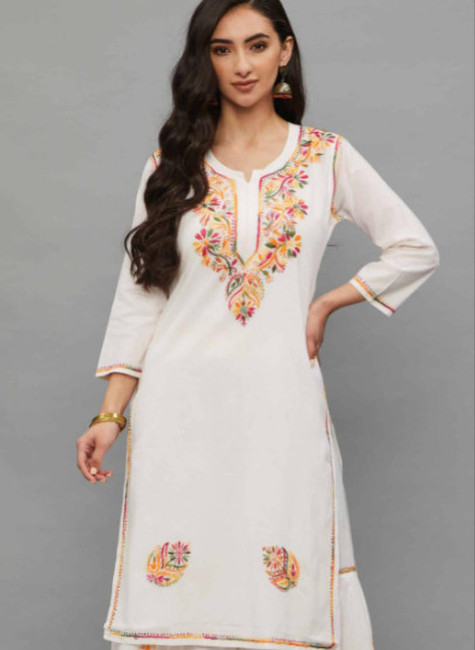 Kurti flipkart white sales