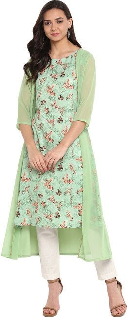 Silk Full Sleeve Ladies White Jacket Kurti