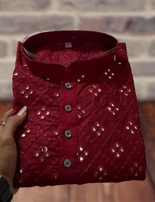 Maroon Mens Kurtas Buy Maroon Mens Kurtas Online at Best Prices