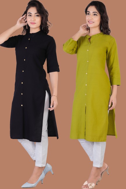 Rimeline Women's Cotton Regular Kurta (Rm Mesh 15_Sage Green_36) :  : Fashion